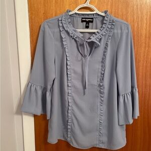 Karl Lagerfeld Blue Women's Bell Sleeve Blouse